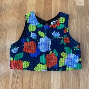 5 for $30 / Sheer Rose Crop Top